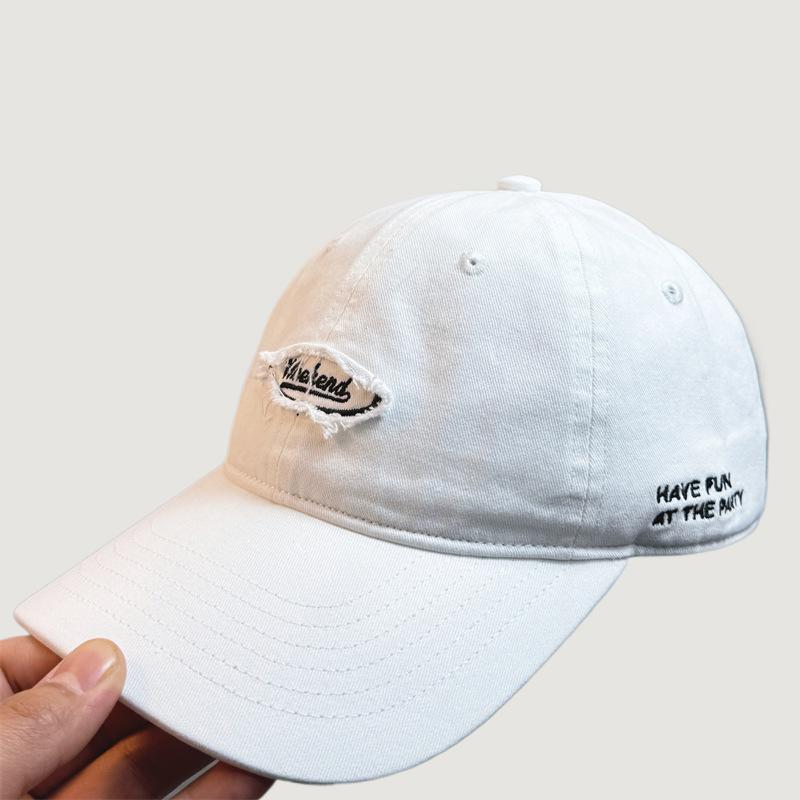 Men's Casual Distressed Embroidered Baseball Cap Bowlift