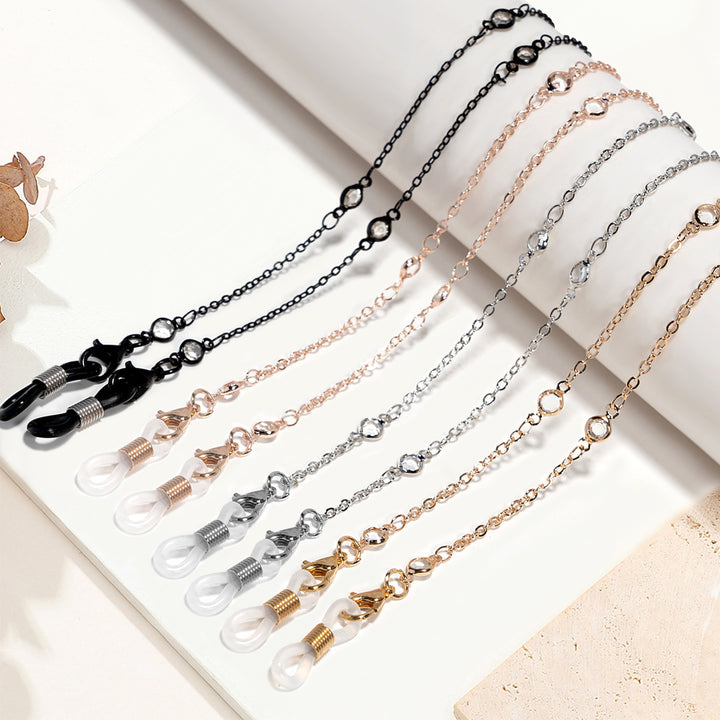 Crystal-Embellished Eyewear Chain Bowlift
