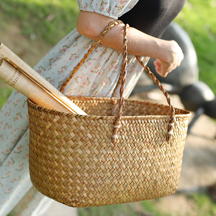 Handcrafted Woven Storage Tote Bowlift