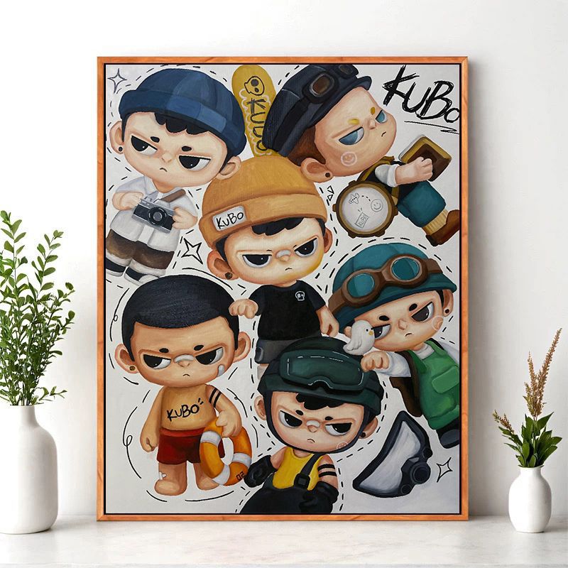 Cartoon Character Wall Art Print Bowlift