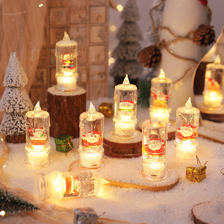 LED Christmas lantern with Santa figure Bowlift