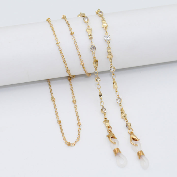 Luxe Crystal-Embellished Eyewear Chain Bowlift