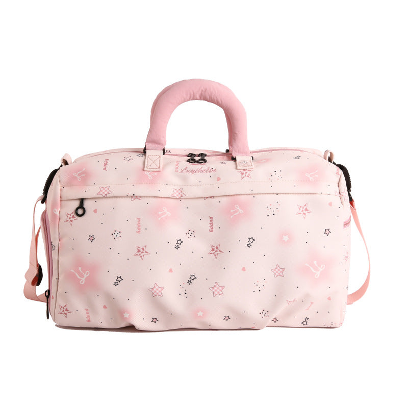 Star-Patterned Travel Duffle Bag Bowlift