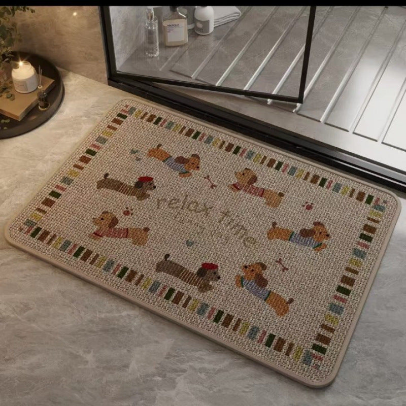 Fun Dog-Themed Anti-Slip Bath Mat Bowlift