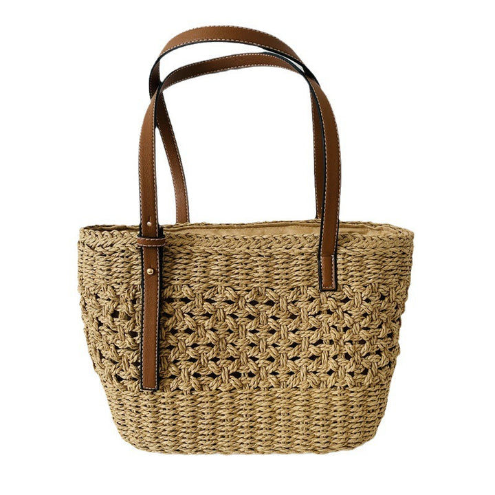 Handcrafted beach bag with high-quality leather handles Bowlift