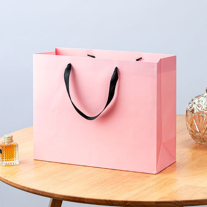 Premium Reusable Paper Gift Bag with Ribbon Handles and Reinforced Base Bowlift