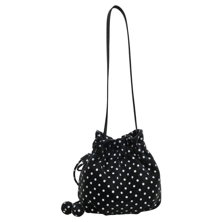 Playful Polka Dot Drawstring Crossbody Bag Bowlift
