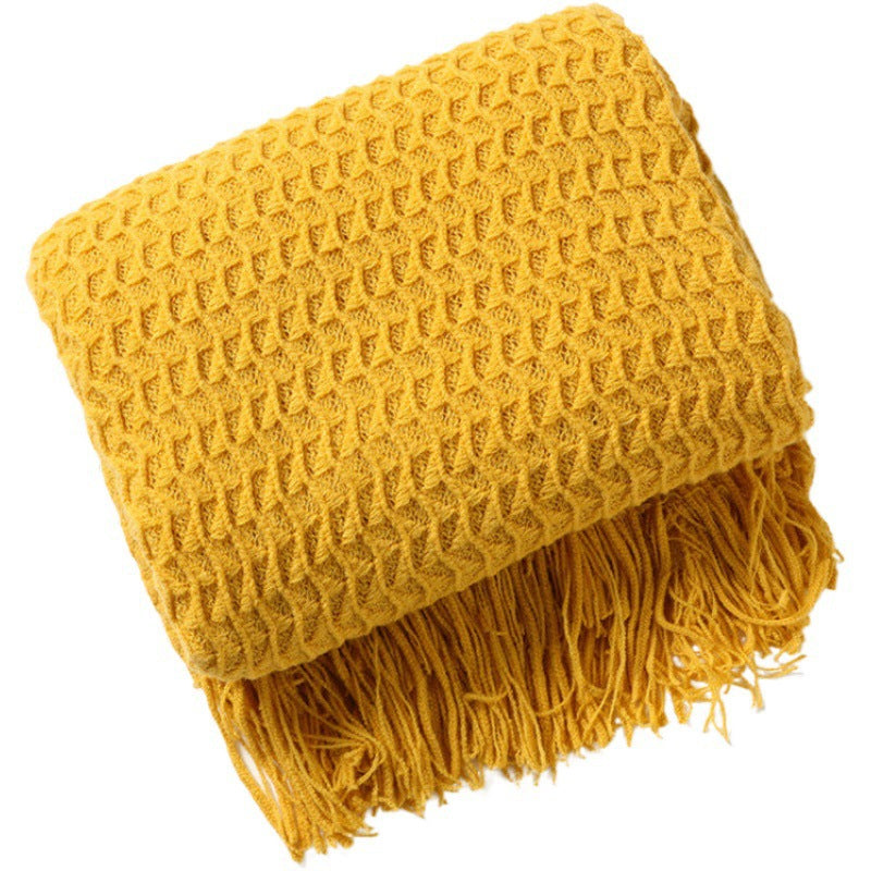 Cozy Knitted Throw Blanket Bowlift