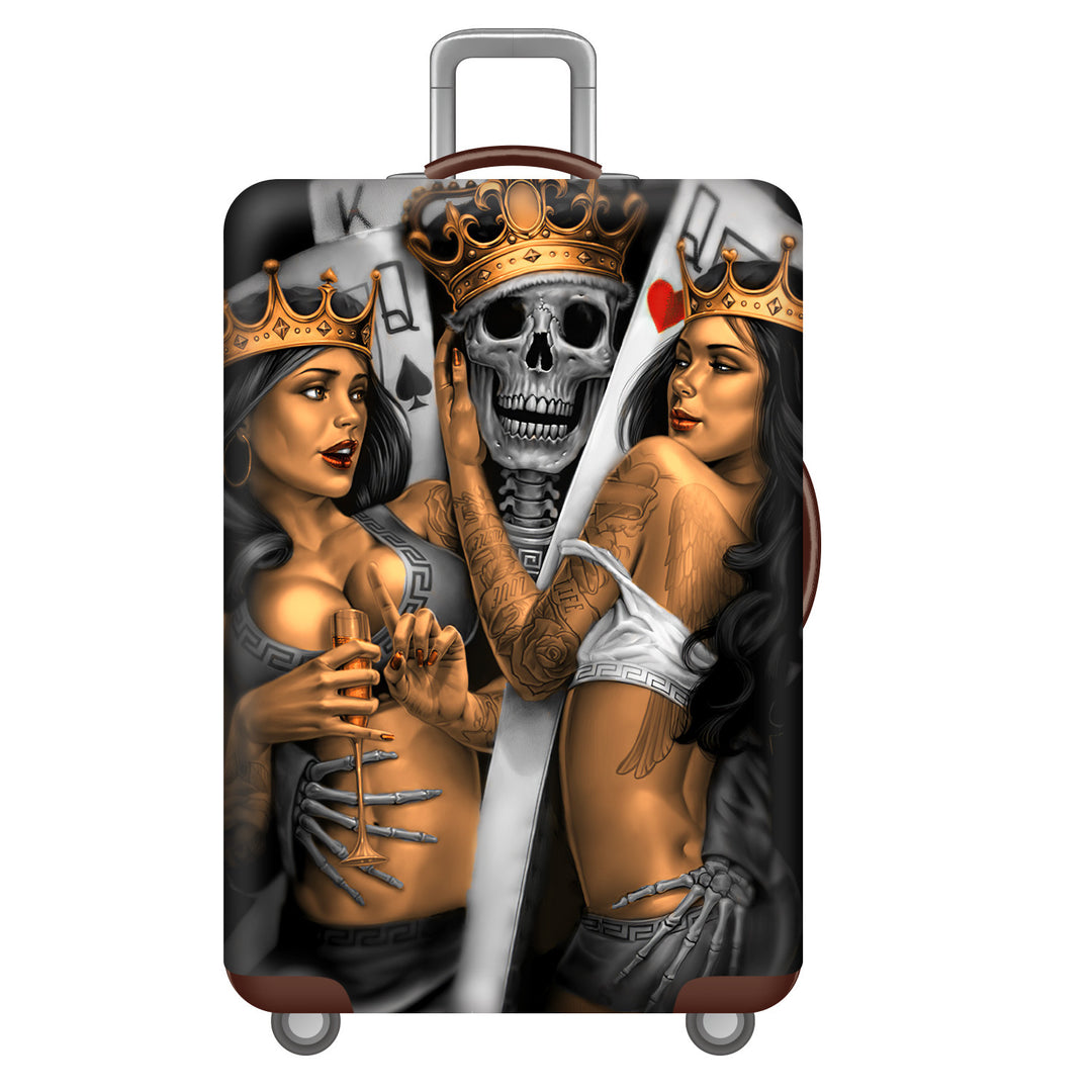 Men's hard-shell suitcase with unique skull design Bowlift