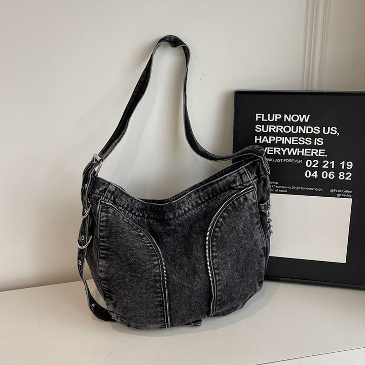 Fashionable Denim Shoulder Bag Bowlift