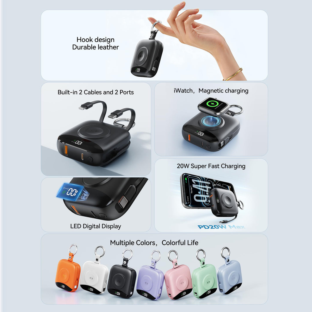 Portable Wireless Charger with Integrated Power Bank Bowlift
