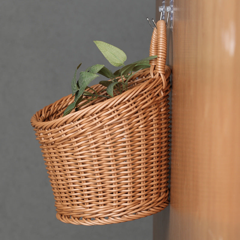 Handcrafted Wicker Storage Basket Bowlift
