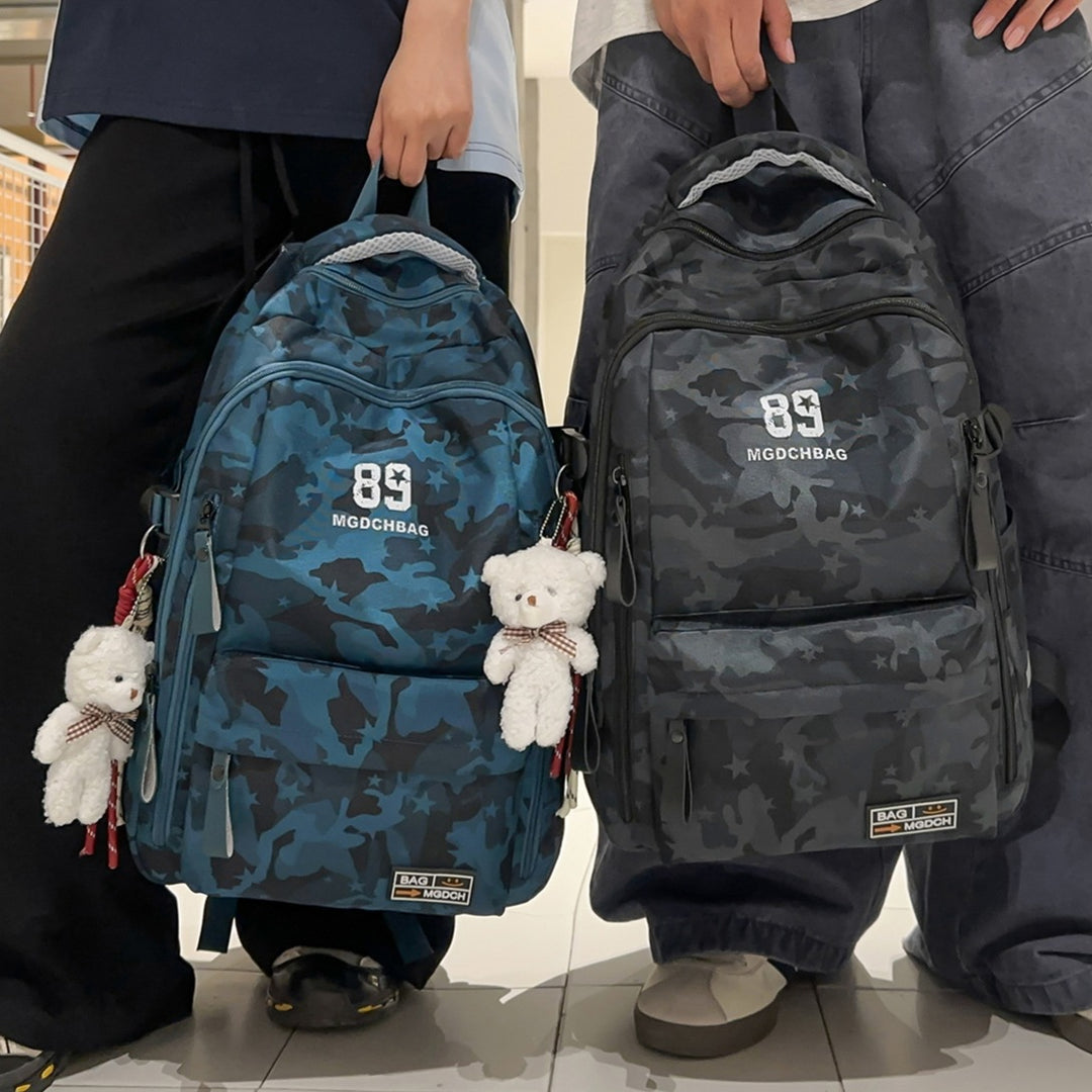 Versatile Camouflage Backpack with Multi-Pocket Design Bowlift