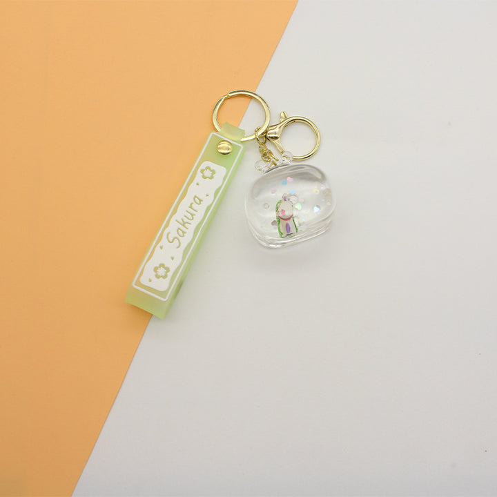 Unisex keychain with detailed water motif Bowlift