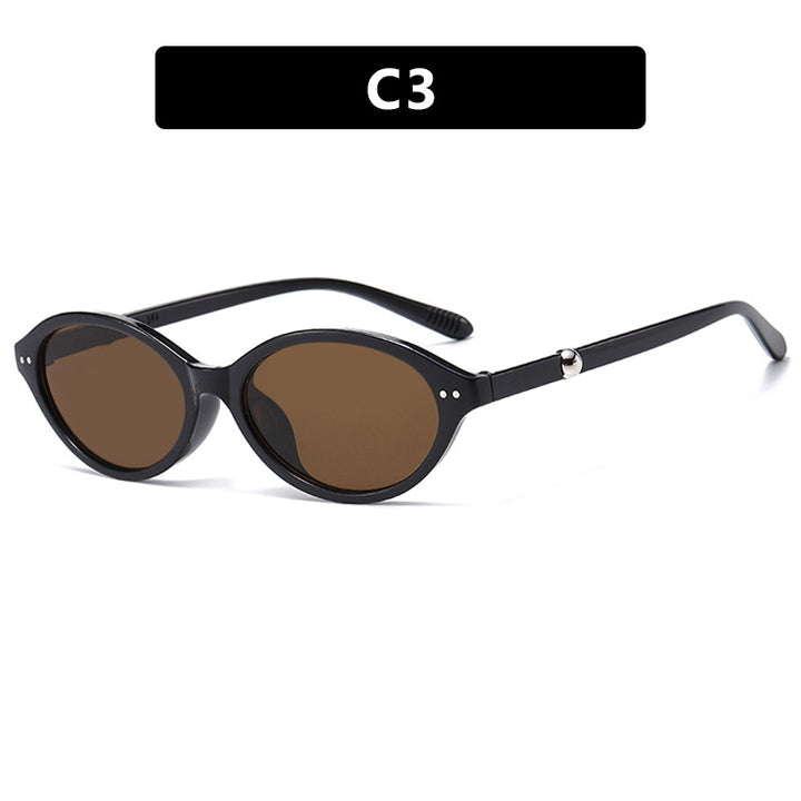 Women trendy sunglasses in oval design with UV protection Bowlift