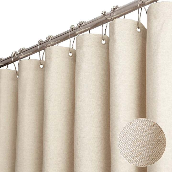 Textured Fabric Shower Curtain Bowlift
