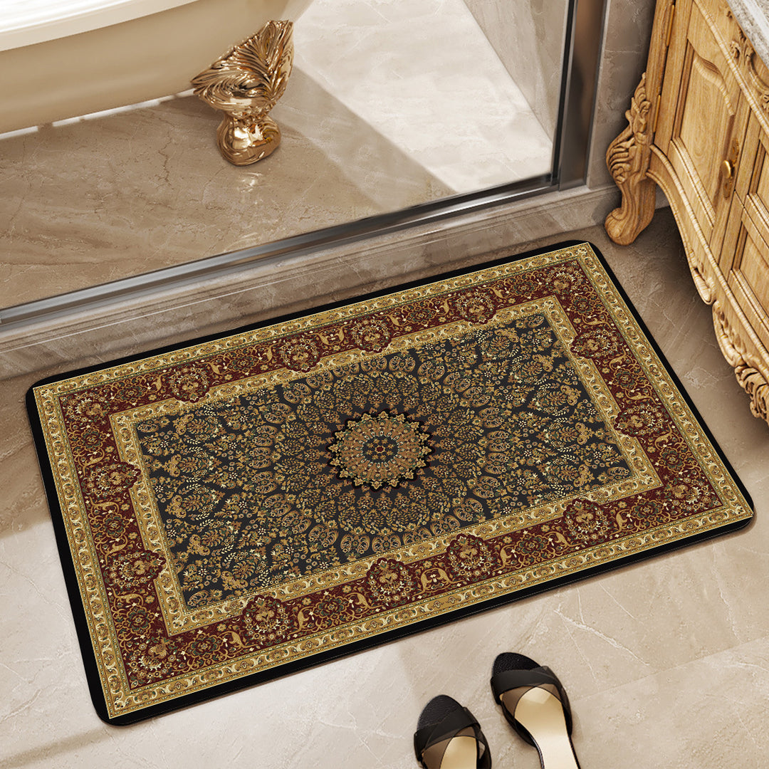Luxurious Floral Pattern Bath Mat Bowlift