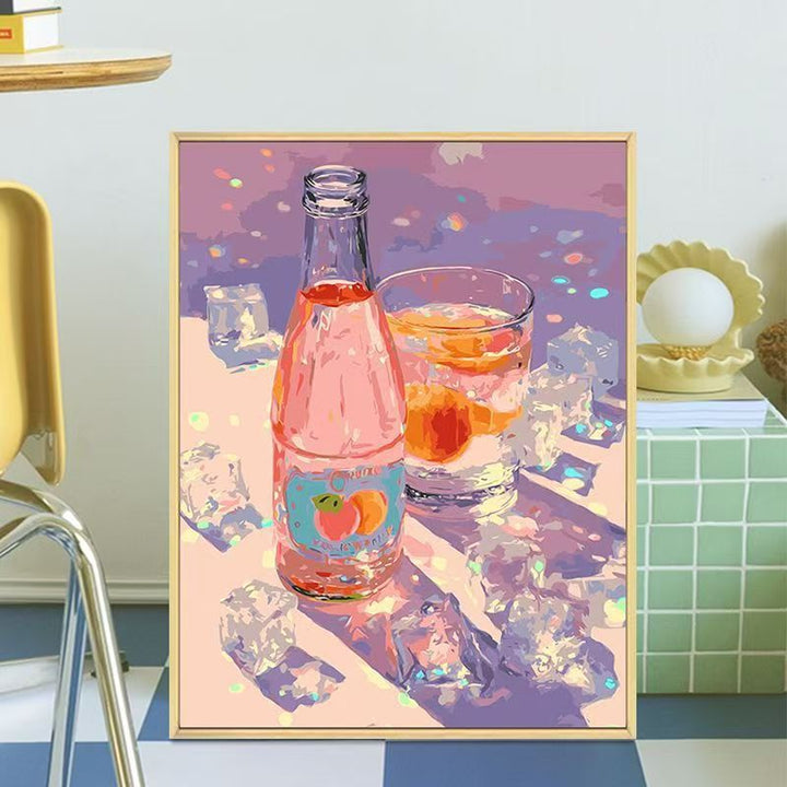 Retro-Inspired Beverage Bottle Canvas Art Bowlift