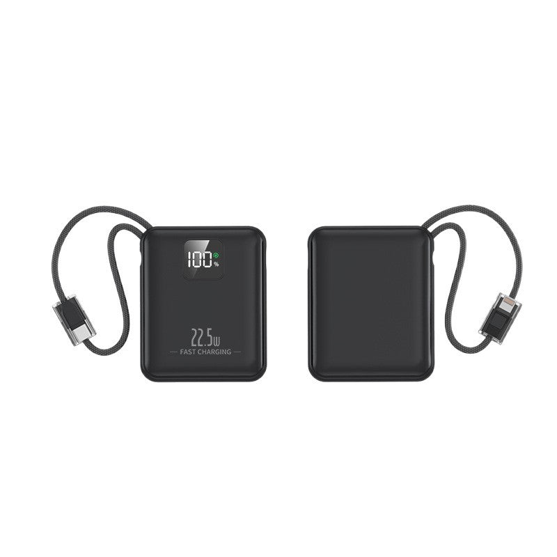 Slim power bank with integrated fast charging port and digital battery level indicator Bowlift