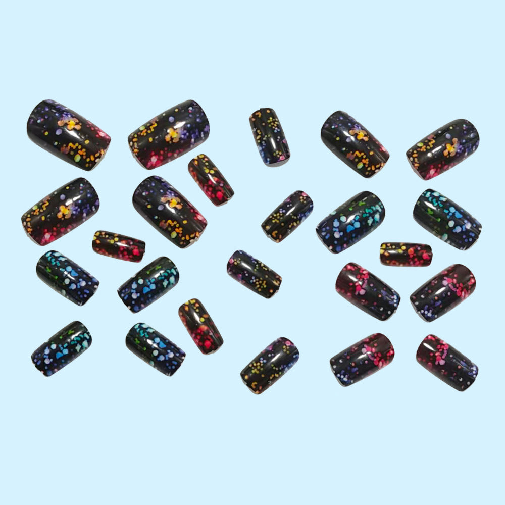 Artificial nails with sparkling glitter effect Bowlift