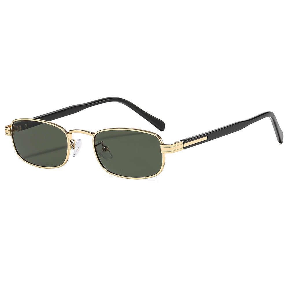 Ladies fashionable sunglasses with stylish metal frame and orange lenses Bowlift