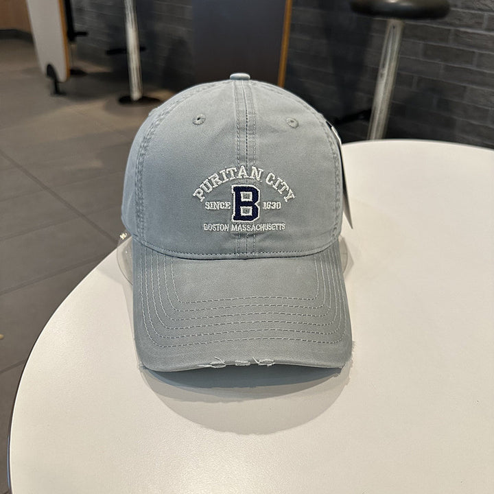 Men's Vintage-Inspired Embroidered Baseball Cap Bowlift