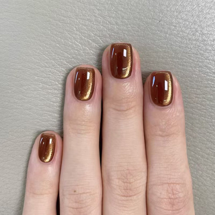 Artistic Heart-Embellished Press-On Nails Bowlift