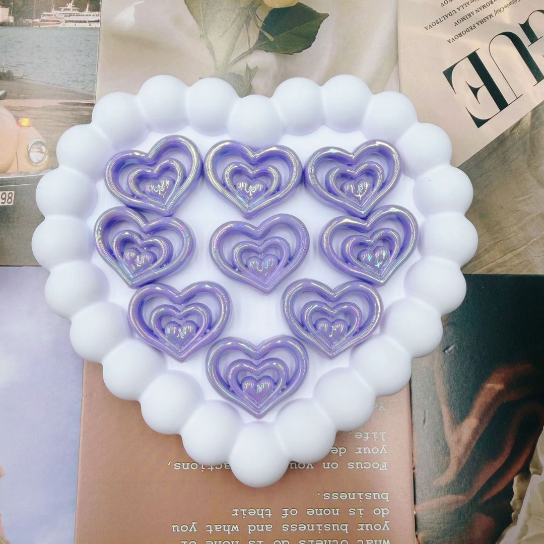 Decorative Heart-Shaped Resin Candle Holder Bowlift