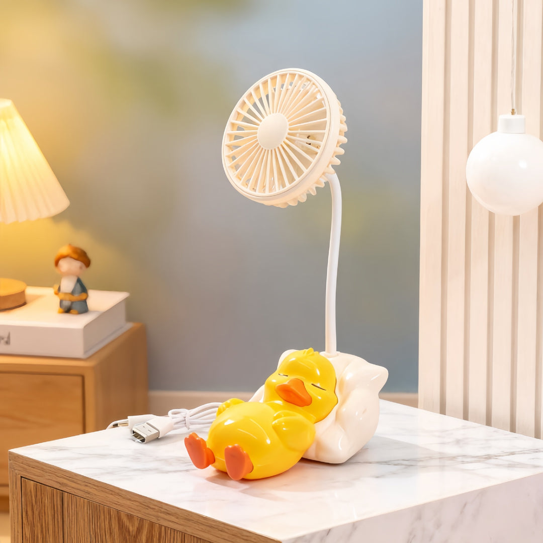 Ladies Portable Table Fan with Cute Reindeer Design Bowlift