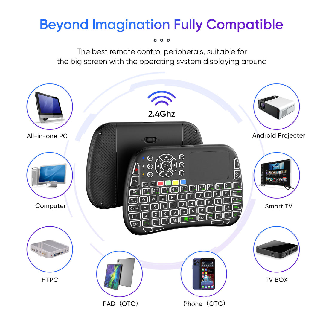 Wireless Mini Keyboard with Touchpad Bowlift