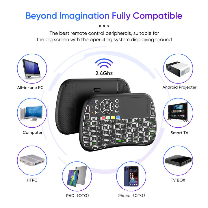 Wireless Mini Keyboard with Touchpad Bowlift