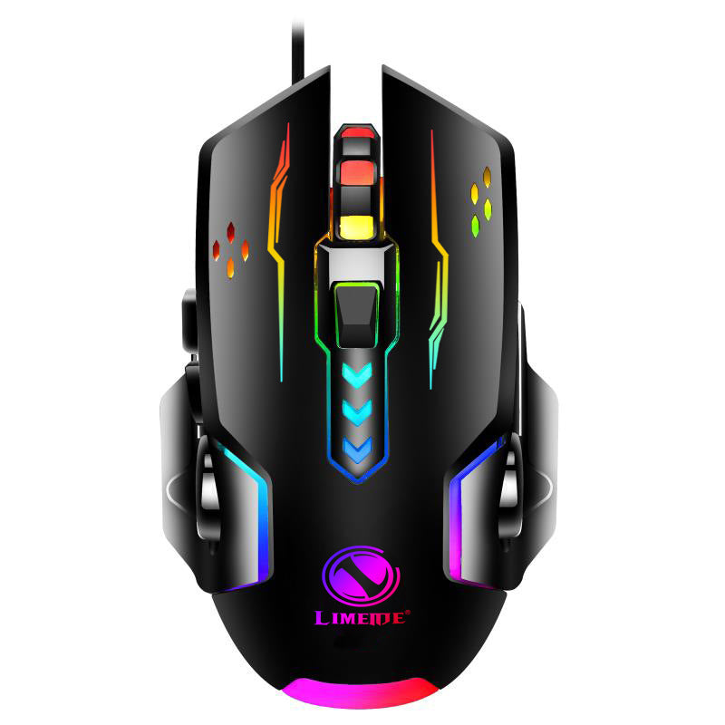 High-Precision RGB Gaming Mouse with Adjustable DPI Bowlift