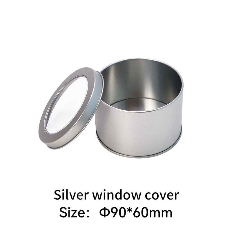 Rectangular metal storage tin with clear display window lid Bowlift