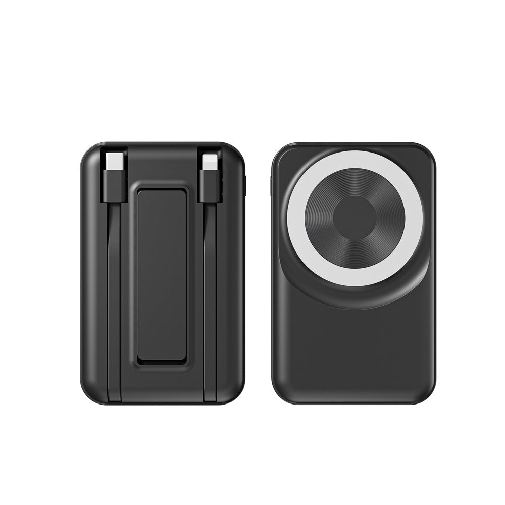 Portable power bank with integrated charging cable Bowlift