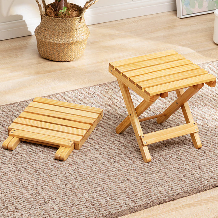 Foldable Stool Made of Sustainable Wood Bowlift