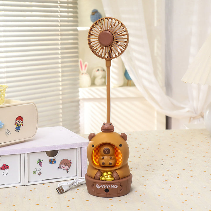 Women portable mini fan with cute animal design Bowlift