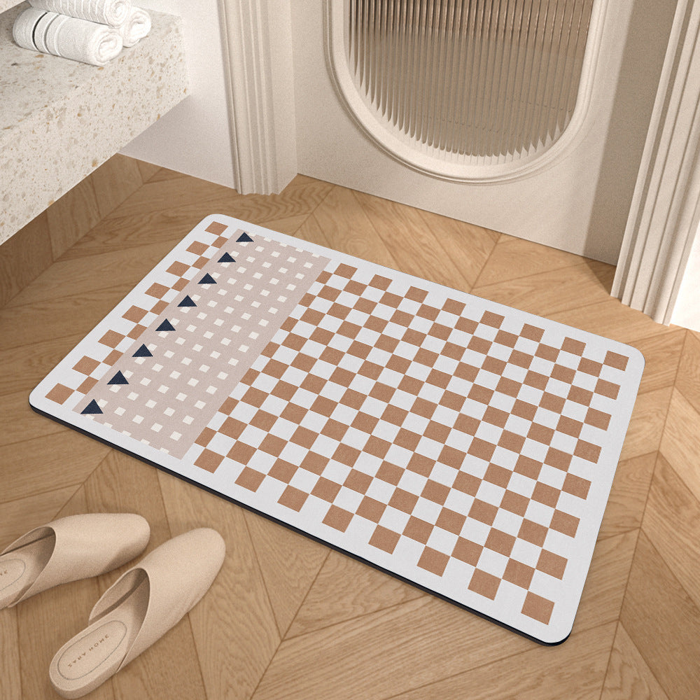 Geometric Pattern Soft Bath Mat Bowlift