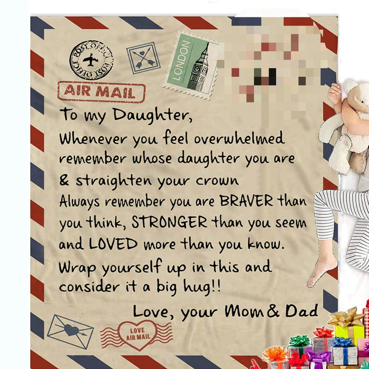 Sentimental Fleece Throw Blanket With Lion And Cub Graphic And Heartfelt Message For Dad