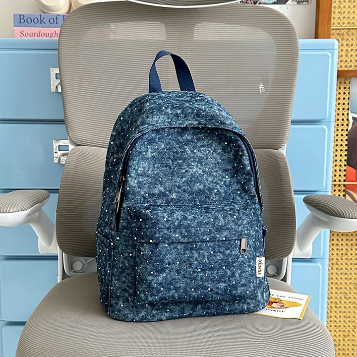 Casual Lightweight Backpack with Polka Dot Design Bowlift