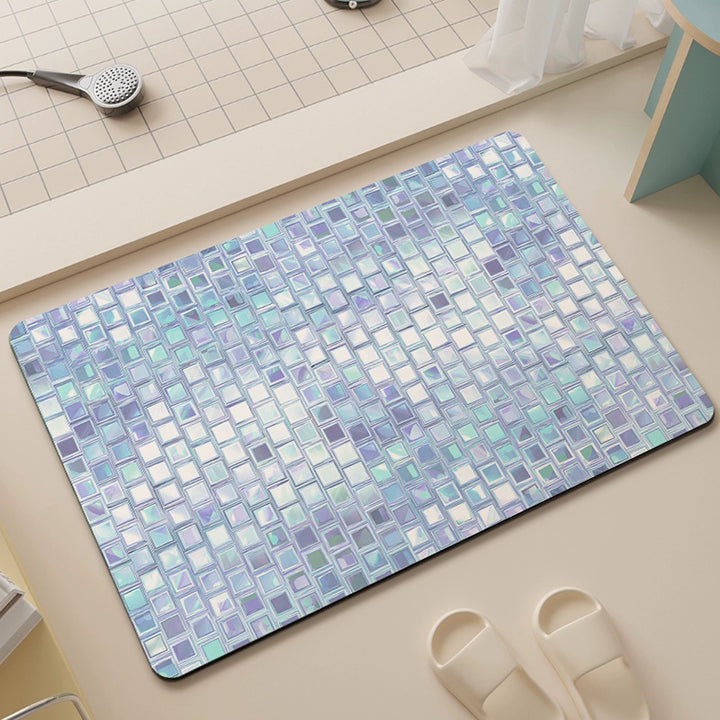 Luxurious Mosaic Design Bathroom Mat Bowlift