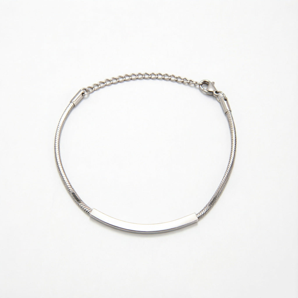 Elegant Minimalist Silver Chain Bracelet Bowlift