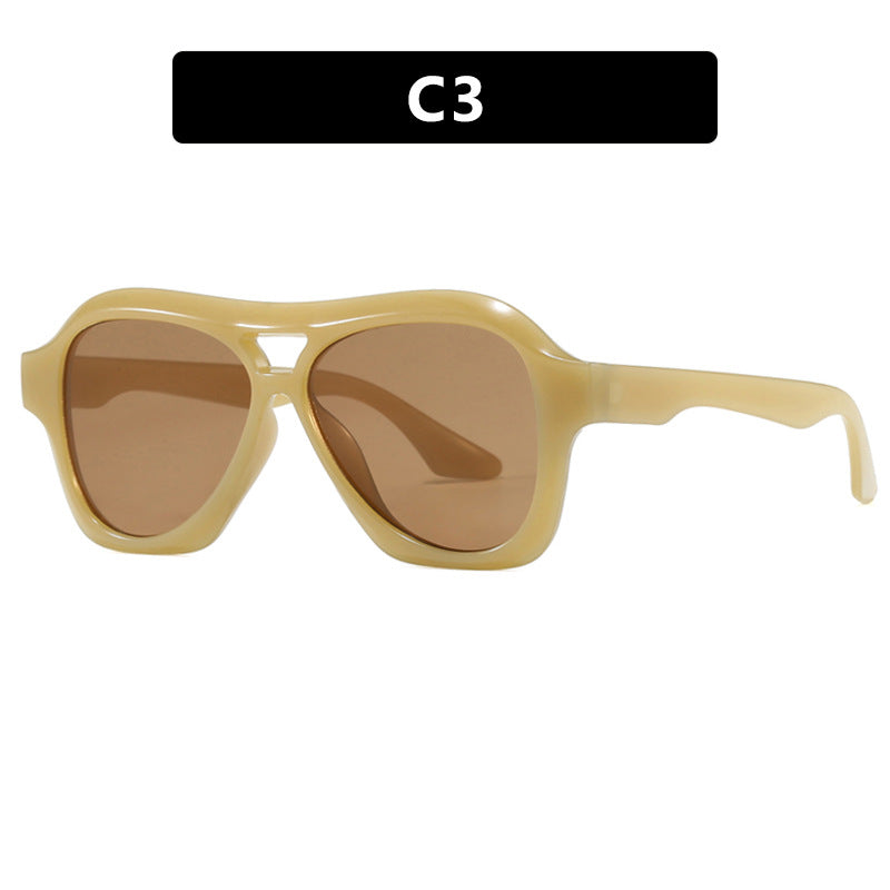 Ladies fashionable sunglasses in innovative design with wide frame Bowlift
