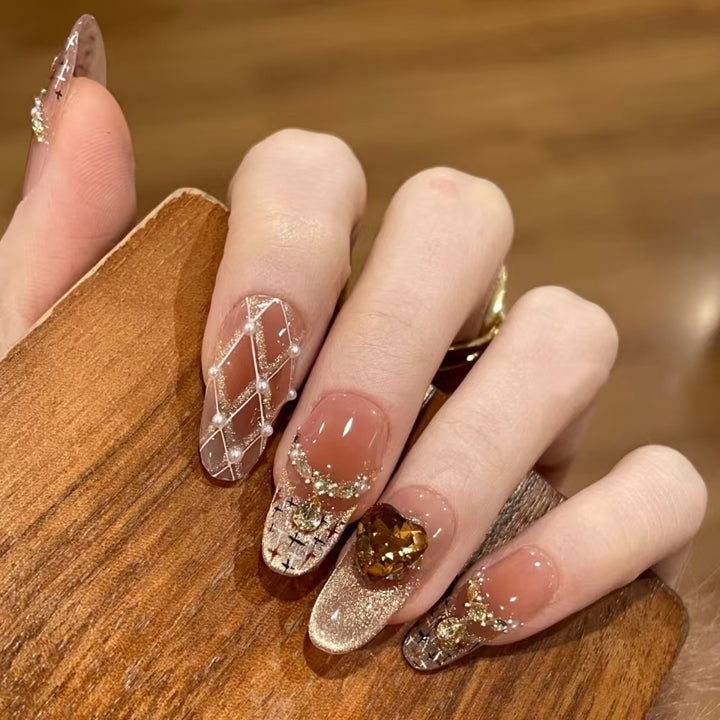 Glossy Square Tip Press-On Nails Bowlift