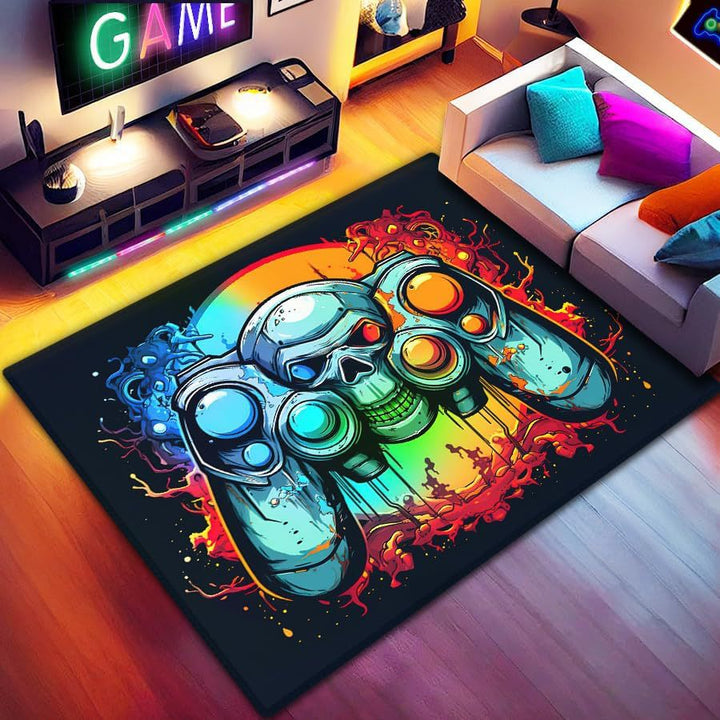 Gaming Controller-Themed Area Rug Bowlift