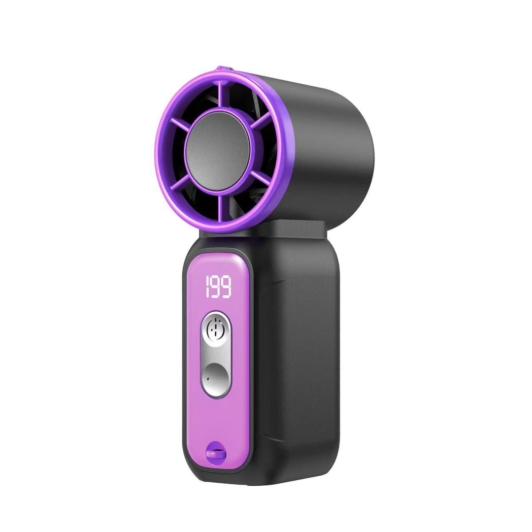 Women's Portable High-Performance Blower Fan with Digital Temperature Display Bowlift