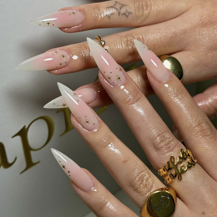 Elegant Stiletto Press-On Nails Bowlift