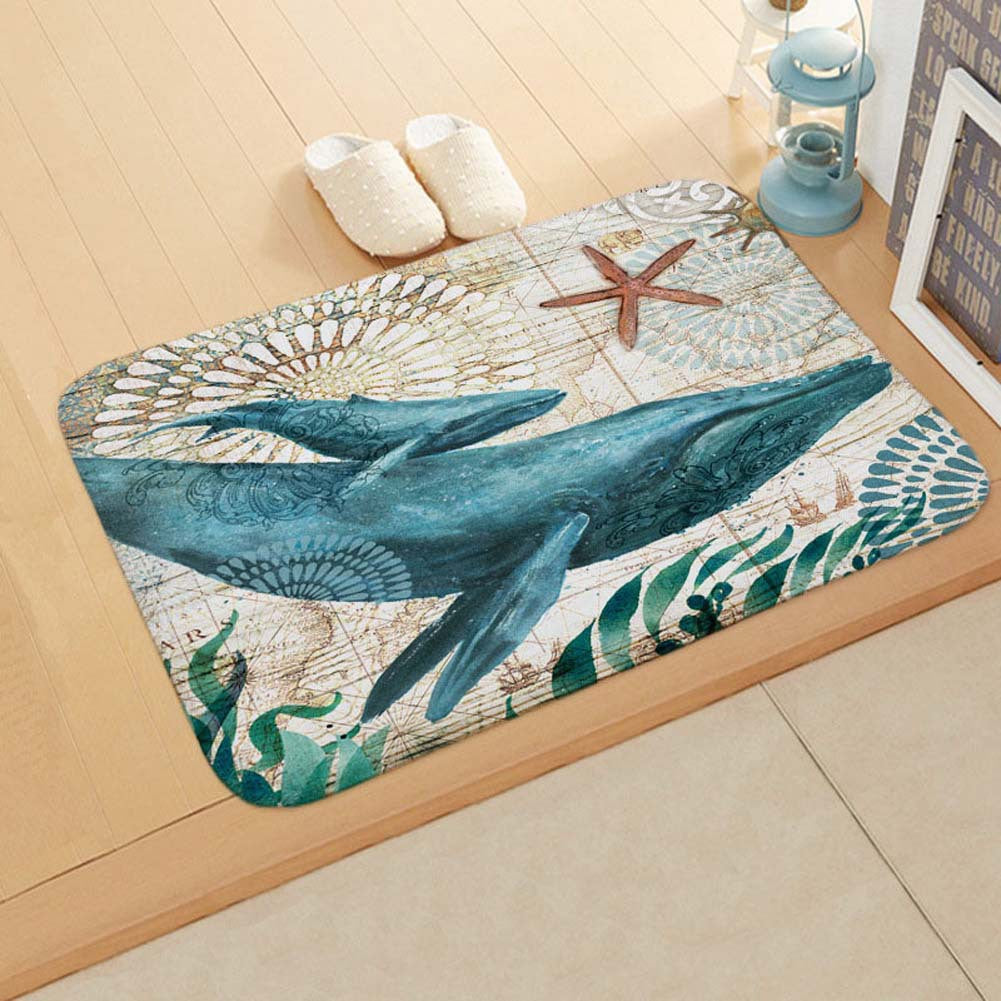 Coastal Nautical Bath Mat Bowlift