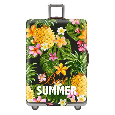 Tropical Leaf Print Hard Shell Luggage Bowlift