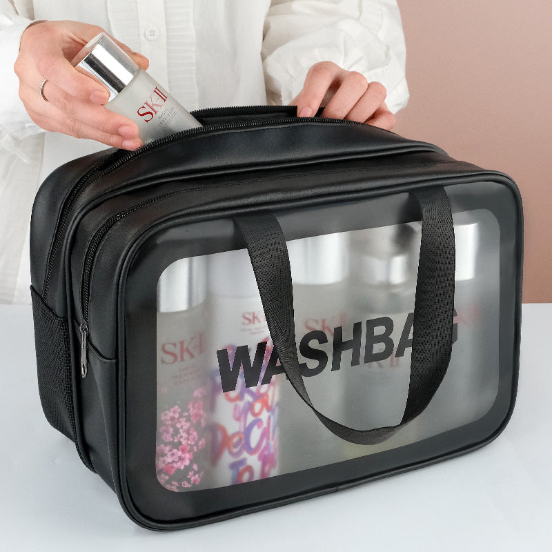 Cosmetic Travel Bag With Transparent Front Bowlift