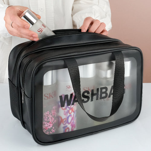 Cosmetic Travel Bag With Transparent Front Bowlift